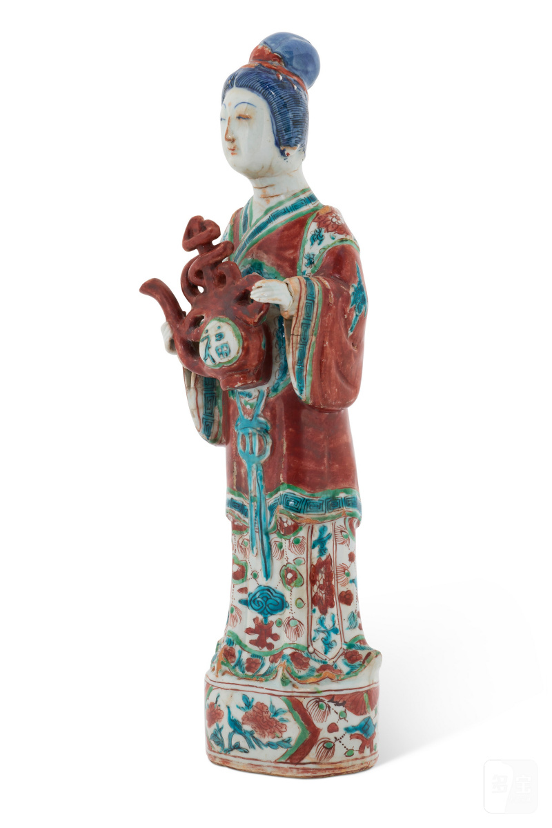 VERSEUSE REPRÉSENTANT UNE DAME DE COUR EN PORCELAINE KINRANDE  CHINE, DYNASTIE MING, MILIEU DU XVIE SIÈCLE - 图2